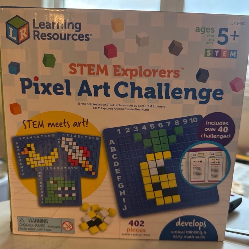 Learning Resources Pixel Art Challenge - Blue and Yellow
